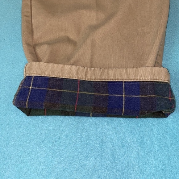 CABELA’S khakis fully flannel lined pants button zipper fly tan cozy size 14 reg - Picture 4 of 14